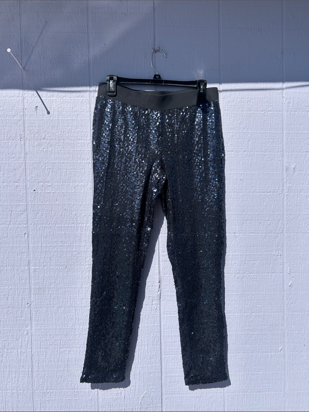 Aerie by American Eagle Black Leggings with Navy Sequins